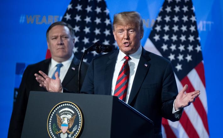 Donald Trump in Mike Pompeo Vir: Telegram