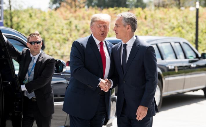 Trump-Stoltenberg  NATO, Bruselj 2018 | Vir: Pixell