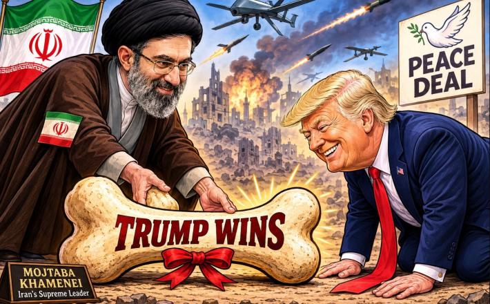 Sporazum, ki ponovno odpre Hormuz, prepreči nadaljnjo škodo ameriškim zaveznikom in ohrani zamrznitev iranskega jedrskega programa, je različica zmage, ki je na voljo, ocenjuje »Economist«. Vir: Posnetek zaslona, X