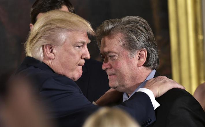 Donald Trump in Steve Bannon