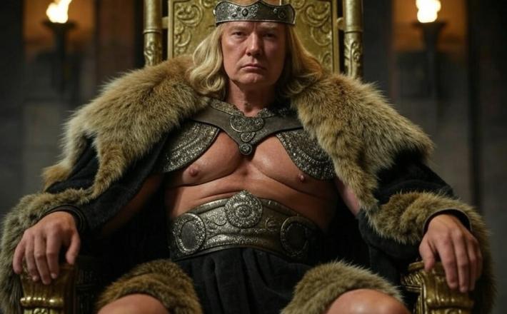 Trump kot barbar  Vir: Grok AI