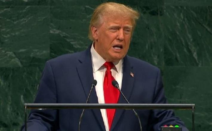 Trump grozi z uničenjem Irana - tokrat v OZN Vir: X, posnetek zaslona Trump grozi z uničenjem Irana - tokrat v OZN Vir: X, posnetek zaslona