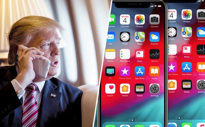 Trump in iPhone