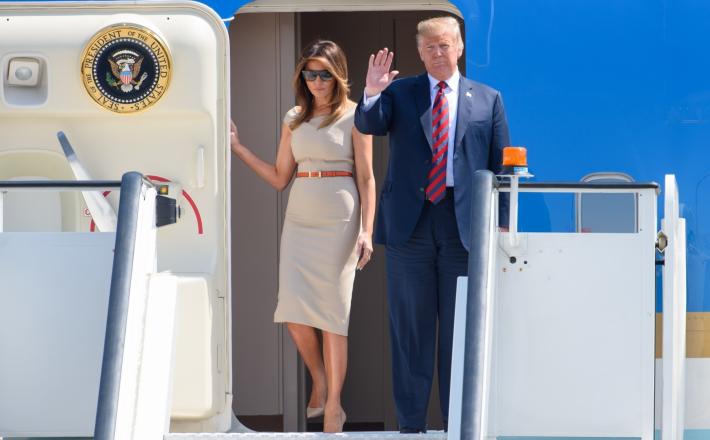 Donald Trump in Melania Trump v VB Vir: Pixell 