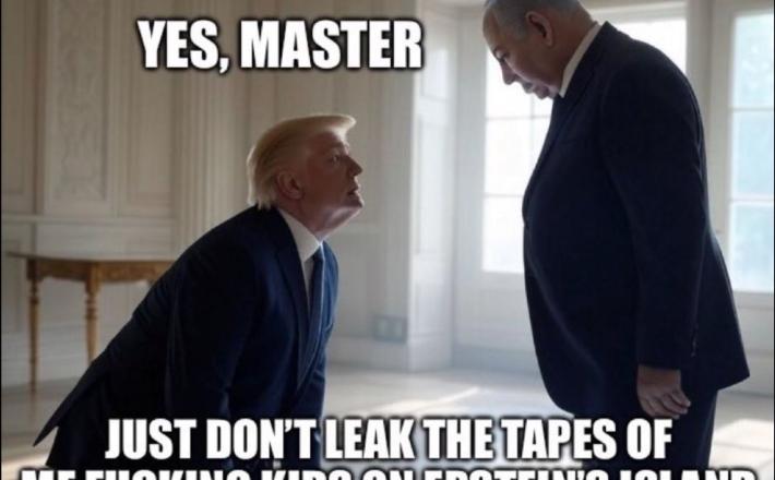 Prava slika odnosa Trumpa in Netanjahuja Vir: X