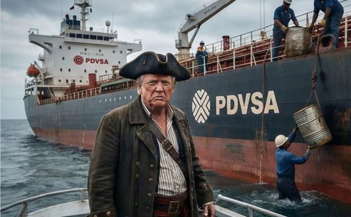 Pirat Trump. Vir: X, posnetek zaslona Pirat Trump Vir: X