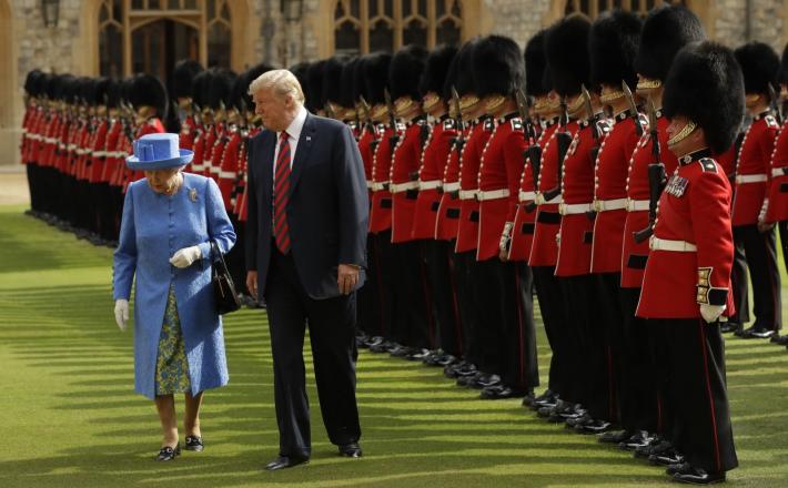 Donald Trump in kraljica Elizabeta II Vir: Pixell