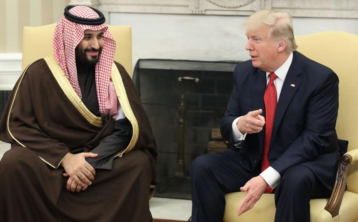 Mohamed bin Salman in Donald Trump  Vir:Pixell