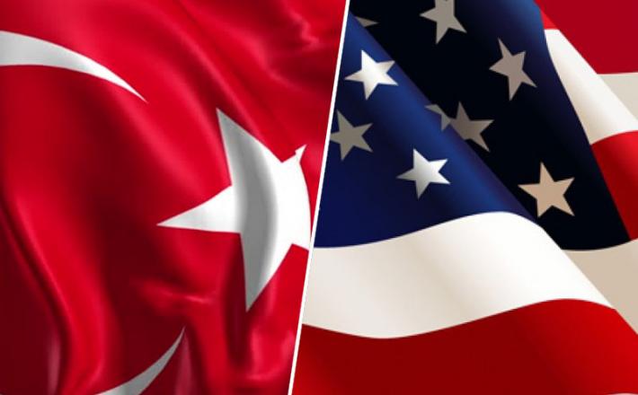 Turčija in ZDA zastava