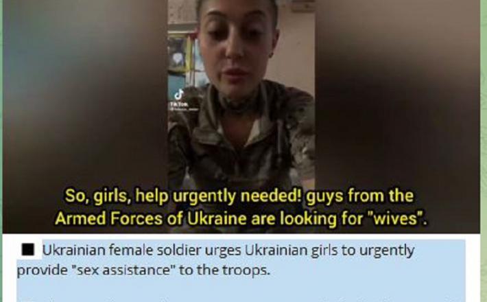 Ukrajinka poziva k nudenju spolne pomoči