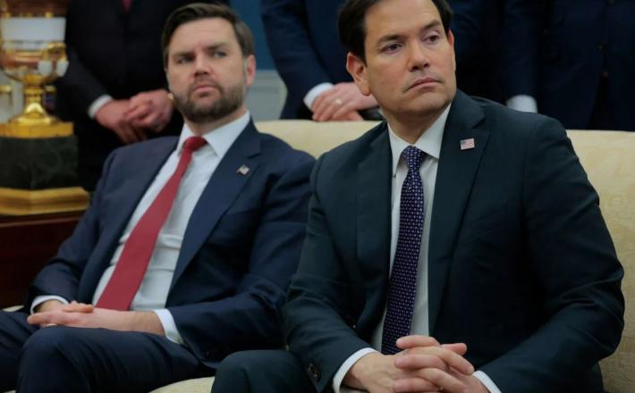 Podpredsednik ZDA J. D. Vance in državni sekretar Marco Rubio. Vir: X, posnetek zaslona Vance in Rubio Vir: X