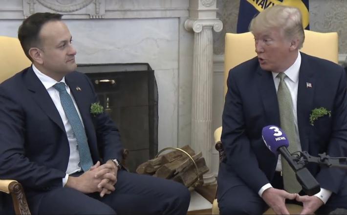 Leo Varadkar in Donald Trump  Vir:YouTube, WH