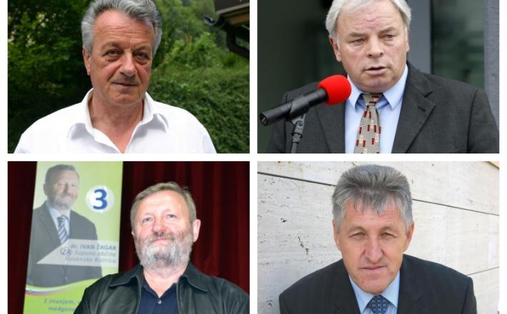 Večni župani - Anton Kovše (zg. levo) Franc Čebulj (zg.desno) Ivan Žagar (sp.levo) Milan Gumzar (sp.desno)