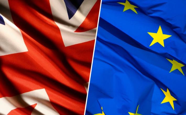 Velika Britanija in EU zastava