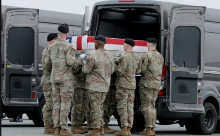 Transport ameriških žrtev Vir: WP, posnetek zaslona