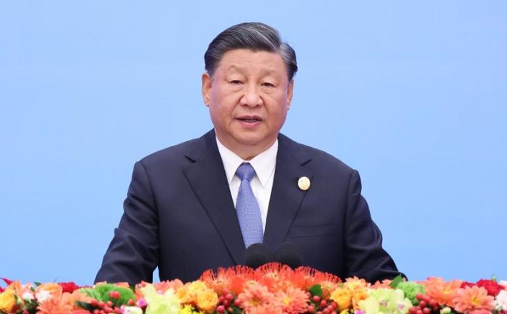 Xi Jinping na tretjem Forumu za mednarodno sodelovanje Cesta in pot (Xinhua/Wang Ye)   