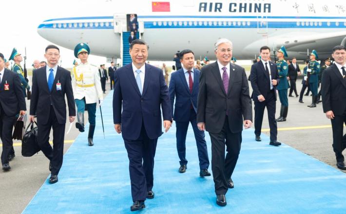 Kitajski predsednik Xi Jinping prispe v Astano, Kazahstan, 2. julija 2024 Vir:Xinhua