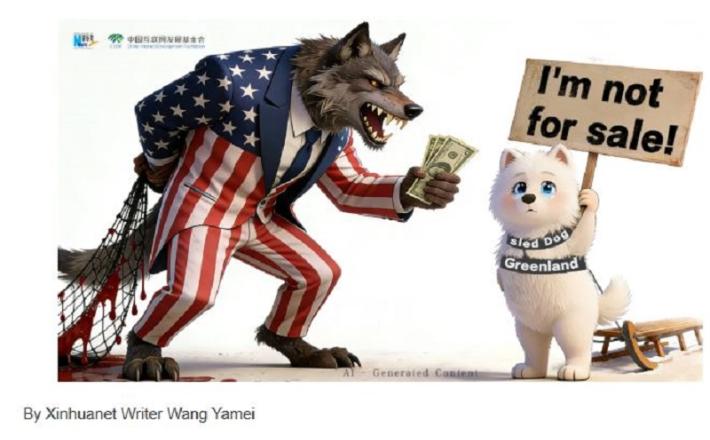 Kaj razkriva odnos ZDA do Grenlandije? Vir: Xinhua