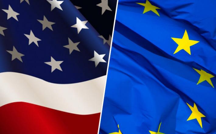 ZDA in EU zastava