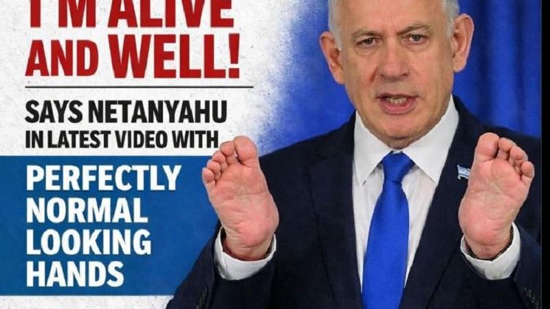 Netanjahu je odločno zanikal laž o svoji smrti...