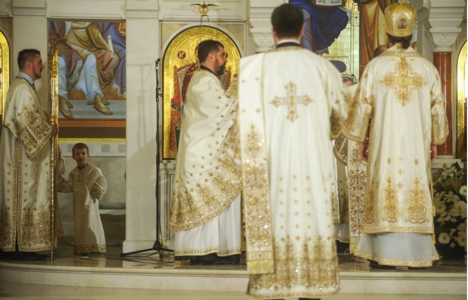 Liturgija v cerkvi Sveti Sava