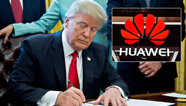 Trump in Huawei Vir:The Live Mirror