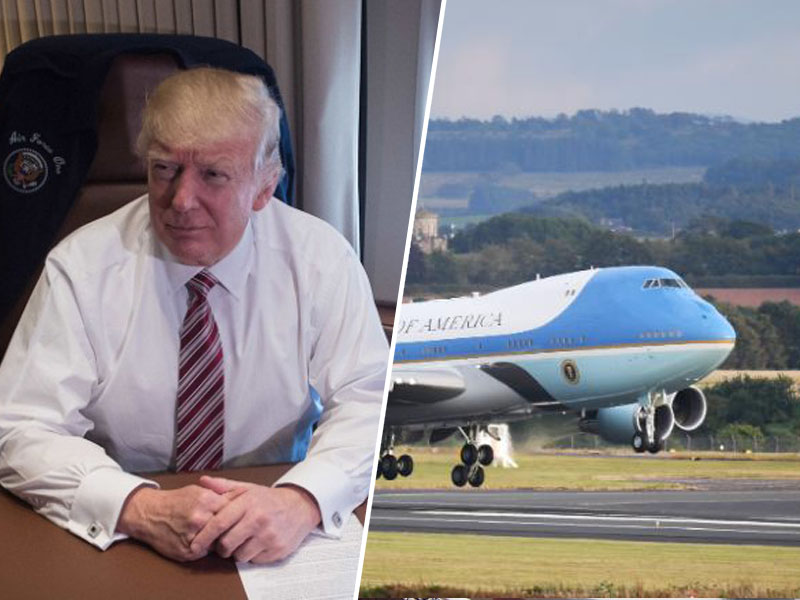 Trump in Air Force One