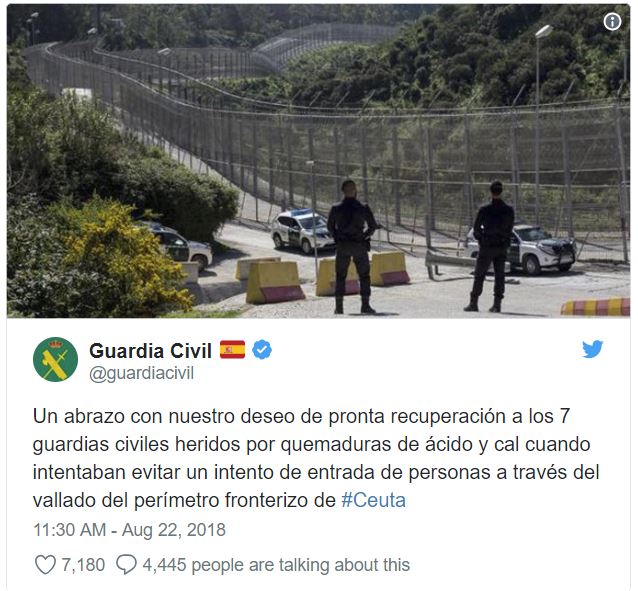 Tvit policije - Ceuta