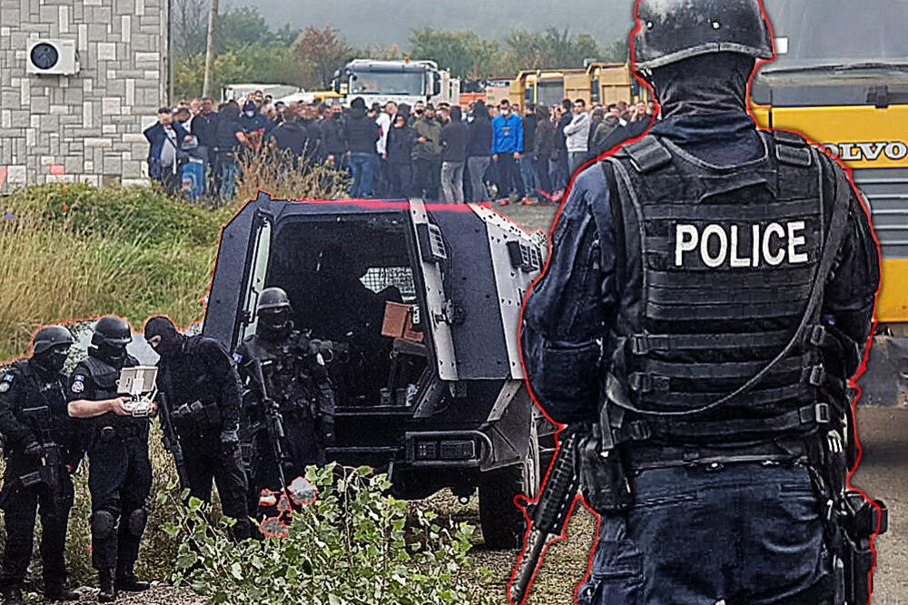 Kosovski policisti na Jarinju  Vir: Twitter