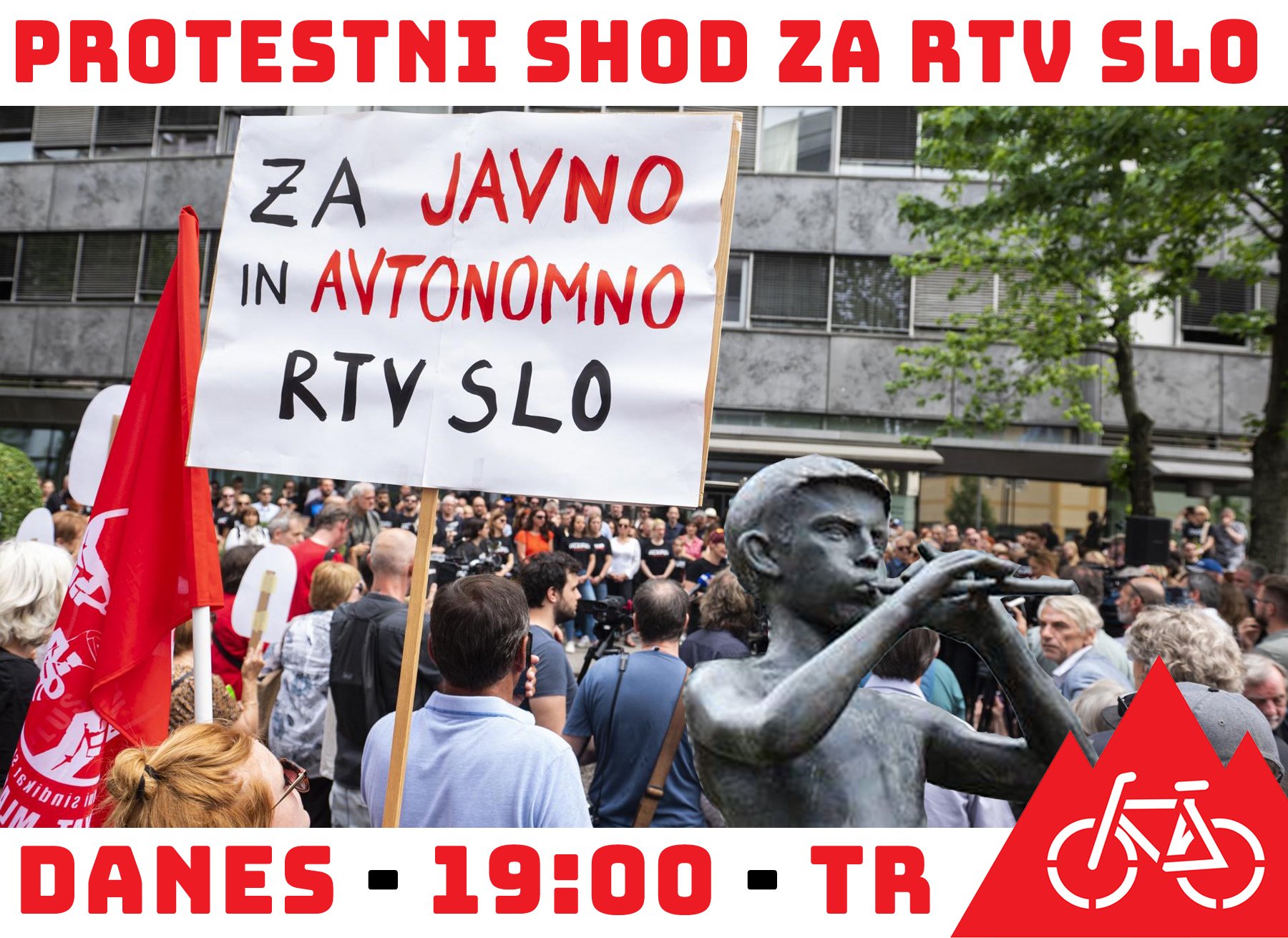 Protest pred RTV SLO