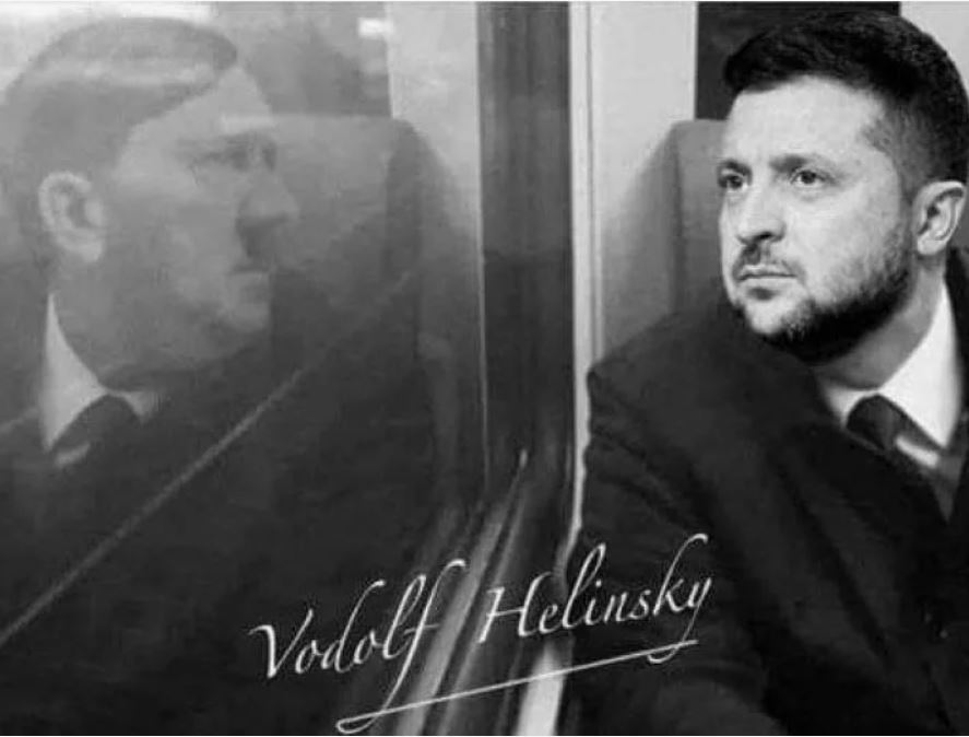 Zelenski in njegov vzornik...Vir: X