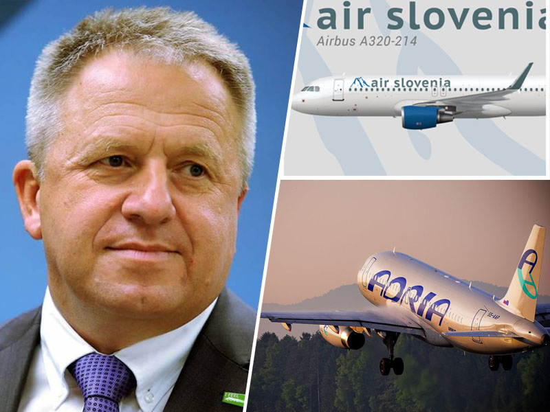 Air Slovenia in Zdravko Počivalšek