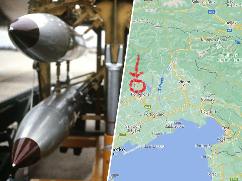 Aviano - πυρηνικές βόμβες πλησιέστερα στη Σλοβενία