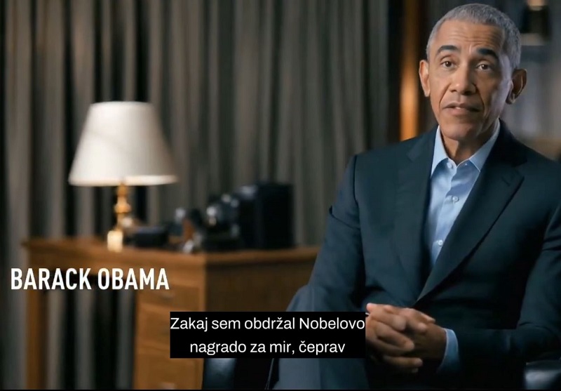 Barack Obama v trenutku iskrenosti - a le s pomočjo umetne inteligence... Vir: Posnetek zaslona, RT Barack Obama v trenutku iskrenosti - a le s pomočjo umetne inteligence...