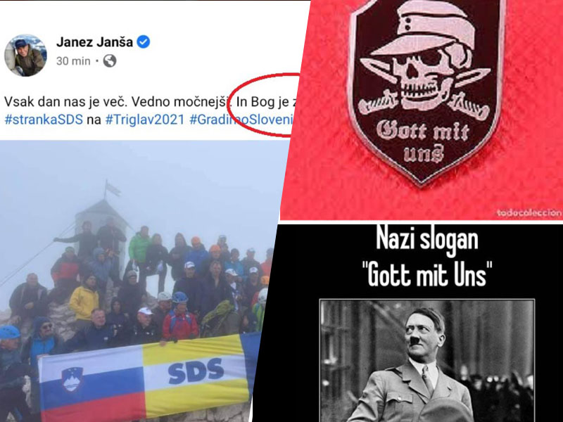 Janša in SDS - nekoč na Titovi, danes na Hitlerjevi poti