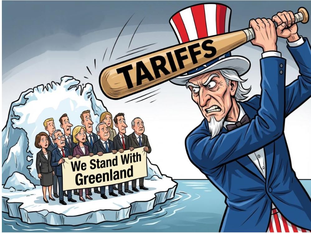 Podpirate Grenlandijo? Dobili boste moje carine! Vir: Xinhua