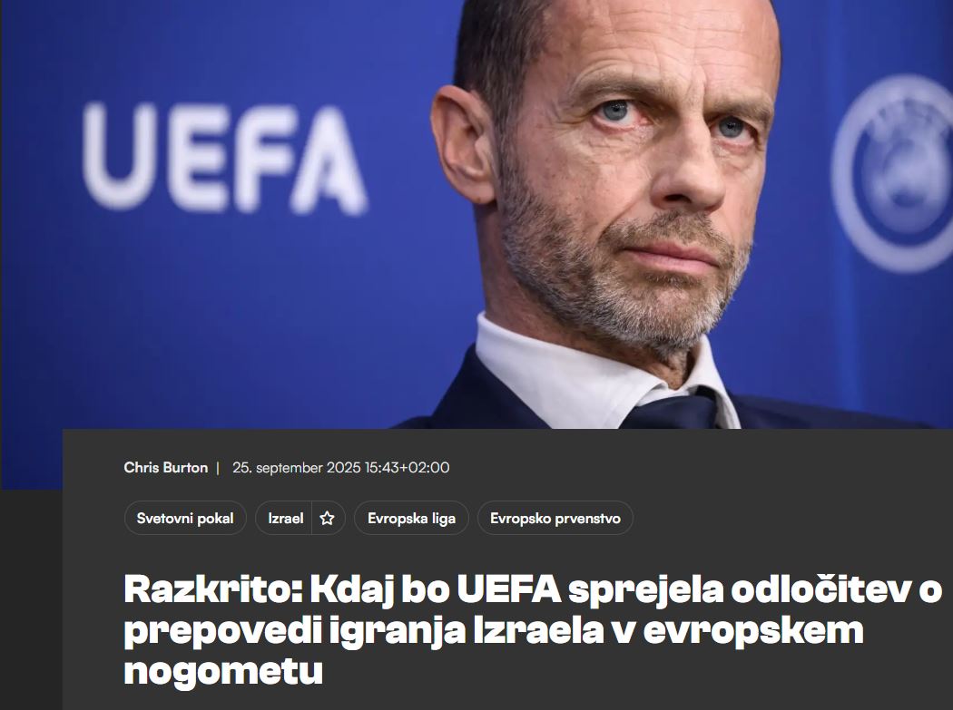Poročanje Goala o odločitvi UEFE Vir:Posnetek zaslona