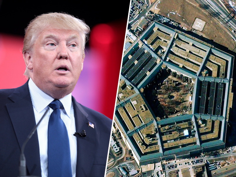 Donald Trump in pentagon