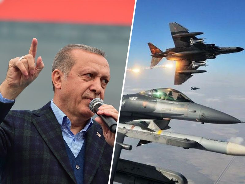 Erdogan in lovci F-16 turške vojske