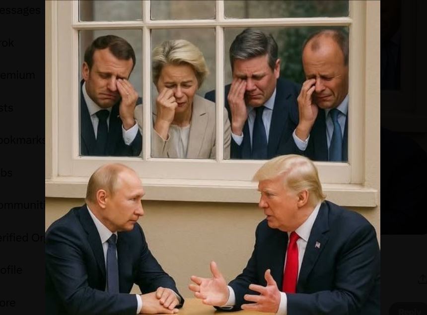 Predlog Evropske unije se bere, kakor da bi vojno izgubila Rusija, ne pa Ukrajina. Vir: X, posnetek zaslona