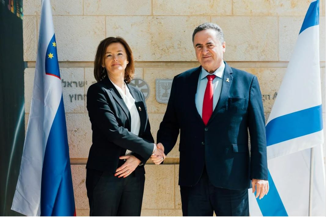Tanja fajon in Israel Katz Vir: MZEZ