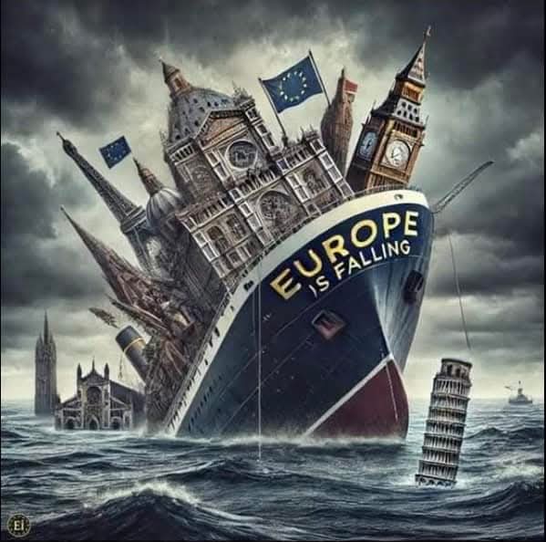 Indeks nabavnih menedžerjev v proizvodnji (PMI), ključni kazalnik zdravja sektorja, je decembra padel na 48,8 z 49,6 v novembru, kar je najnižja raven v devetih mesecih in že drugi mesec zapored pod 50-točkovno mejo, ki ločuje rast od krčenja. Vir: Posnetek zaslona, X Potop Evrope Vir: X