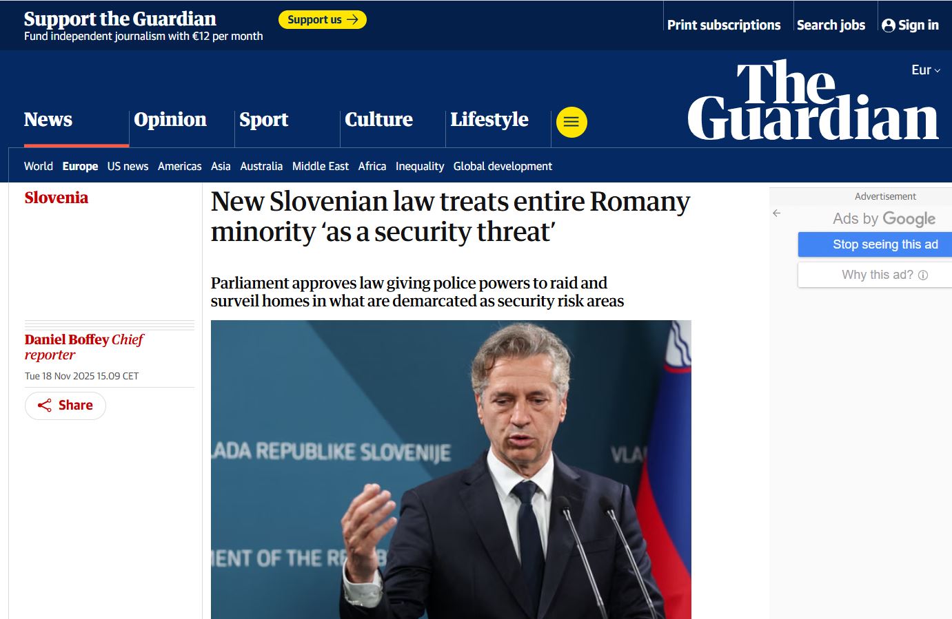 Nič kaj pohvalen članek o Sloveniji - v skoraj zmeraj prijaznem Guardianu...