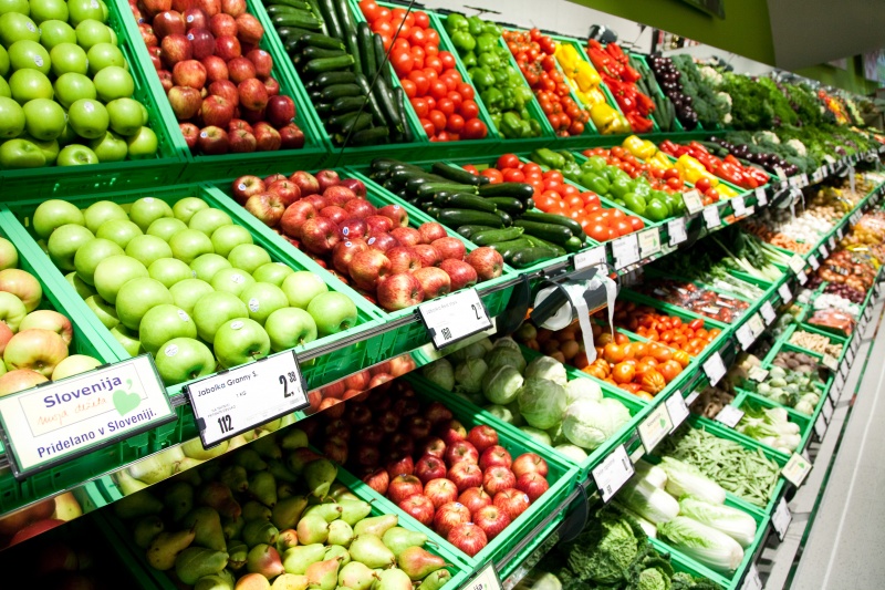 Hrana, zelenjava v trgovini