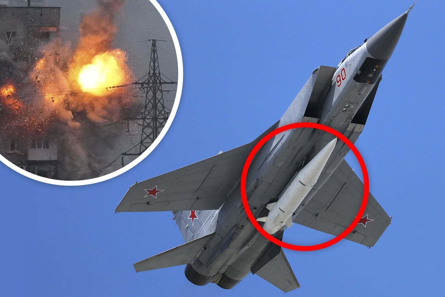 Napad s Kinžalom . Mig 31 Vir: X Napad s Kinžalom - Mig 31