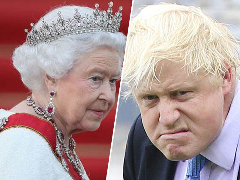 Kraljica Elizabeta II in Boris Johnson