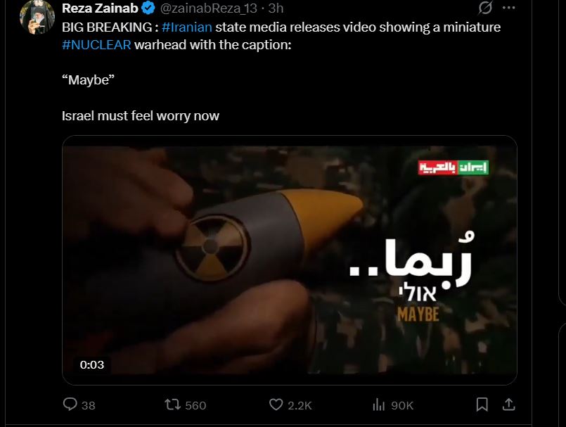 Sporočilo sovražnikom: Božanje jedrske bombe in napis mogoče