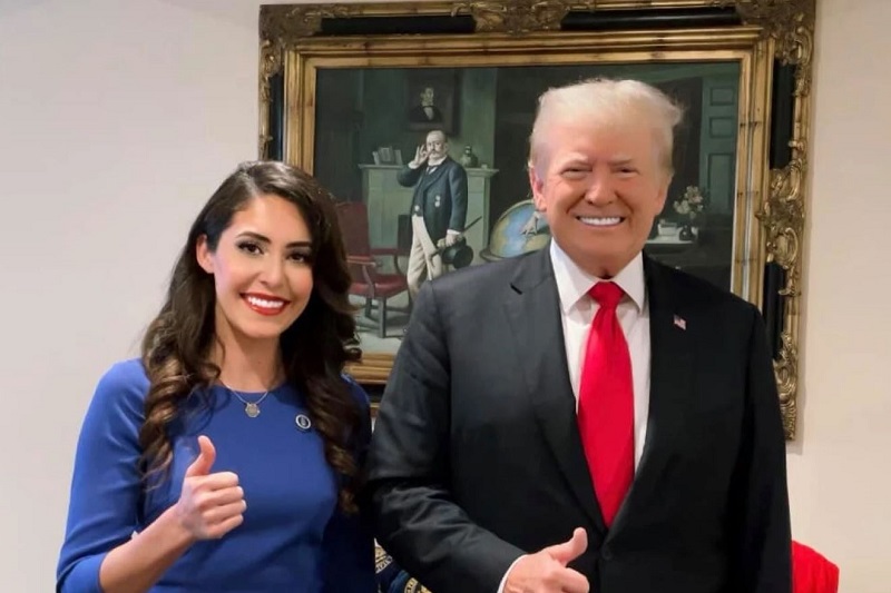 Ana Paulina Luna in Donald Trump. Vir: X, posnetek zaslona Anna Paulina Luna in Donald Trump Vir:FB