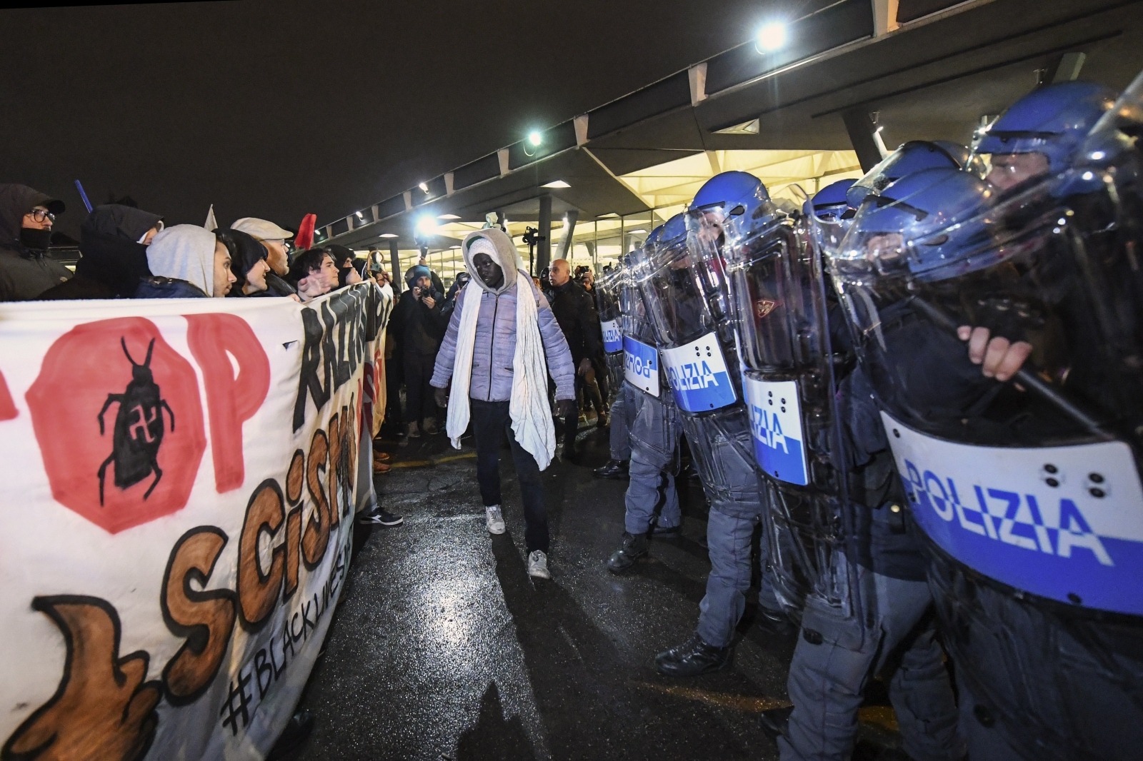 Antidemonstracije proti CasaPound, Italija Vir:Pixell