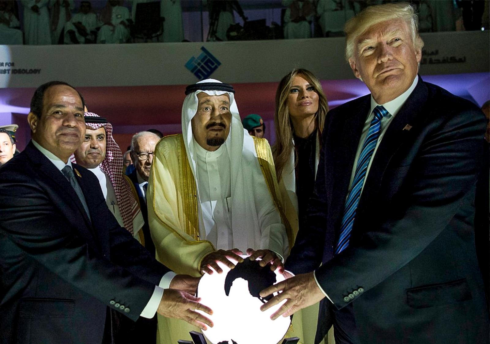 Trump in savdijski kralj Vir:Pixell Trump in savdijski kralj Vir:Pixell